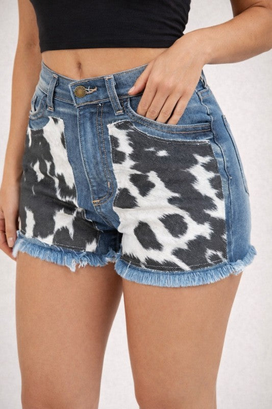 GJG Denim | Cow Hide Denim Short