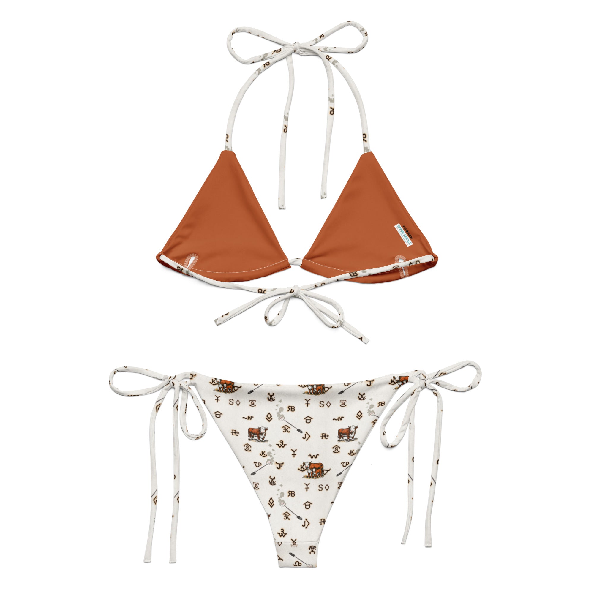 Baha Ranch Yeehaw Hereford Brands String Bikini