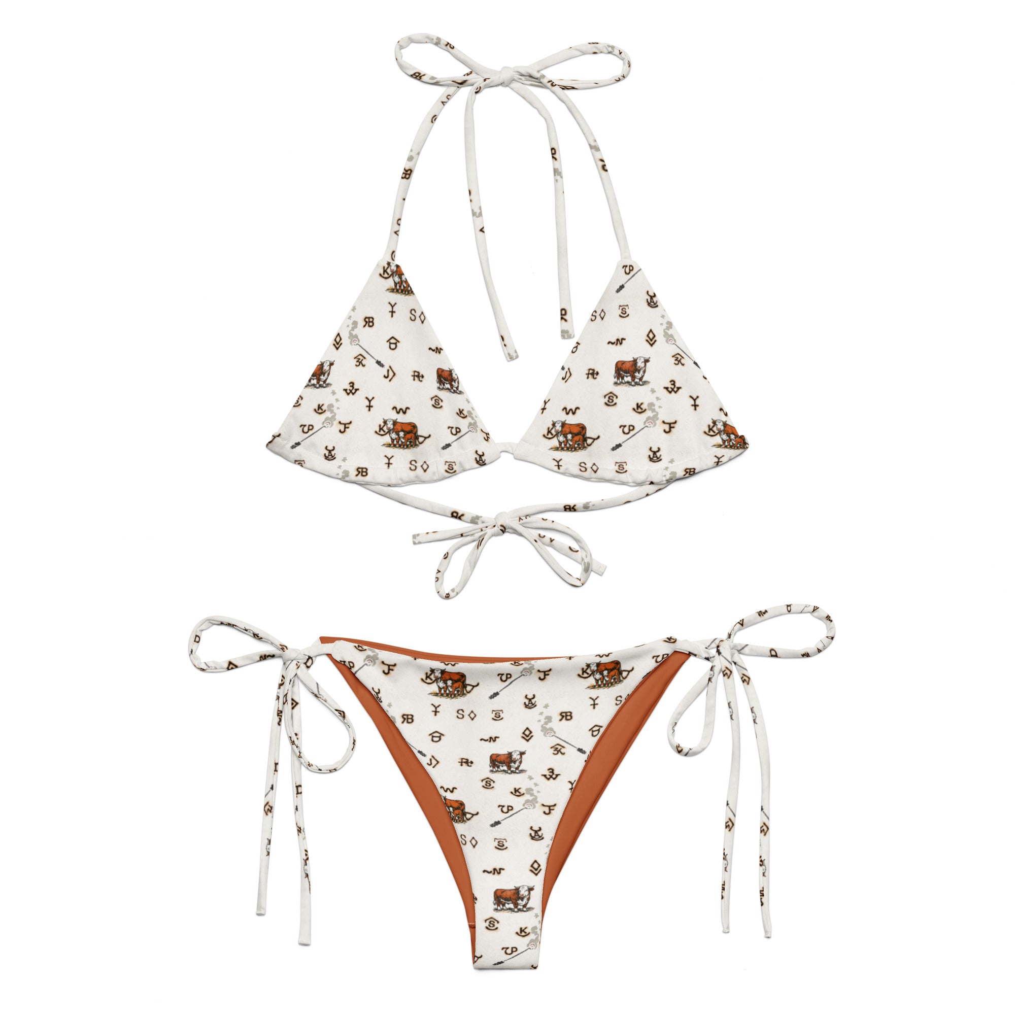 Baha Ranch Yeehaw Hereford Brands String Bikini